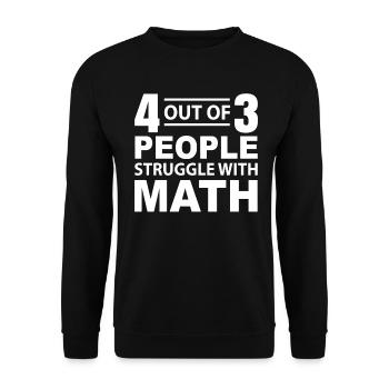 Lustiges Mathe kampf geschenk - Unisex Pullover - Schwarz - Vorne - Alina (178cm) & Michal (187cm)