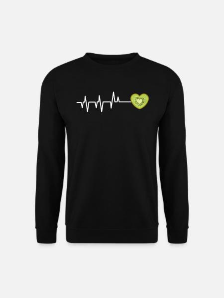 Kiwi heartbeat gift - Unisex Sweatshirt - black