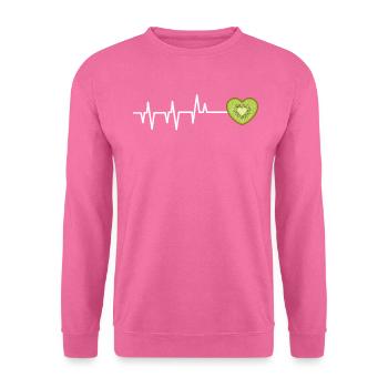 Kiwi heartbeat cadeau - Sweat-shirt Unisexe - rose - Devant
