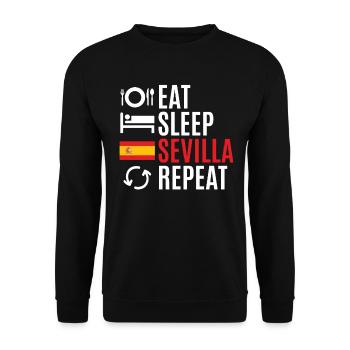 Pride Sevilla Tours Gift - Unisex Sweatshirt - black - Front - Alina (178cm) & Michal (187cm)