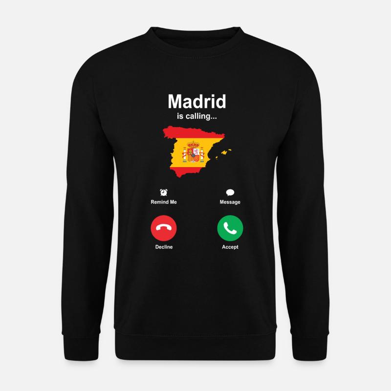 Madrid Ruft Geschenk An - Unisex Pullover - Schwarz
