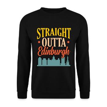 Skyline cadeau d’Édimbourg - Sweat-shirt Unisexe - noir - Devant - Alina (178cm) & Michal (187cm)
