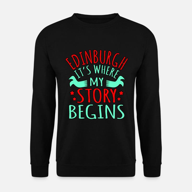 Edinburgh Story geschenk - Unisex Pullover - Schwarz