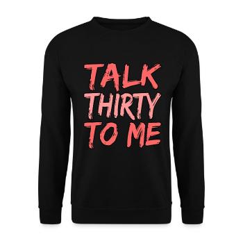 Lustiges Dreißigstes Geburtstagsgeschenk - Unisex Pullover - Schwarz - Vorne - Alina (178cm) & Michal (187cm)