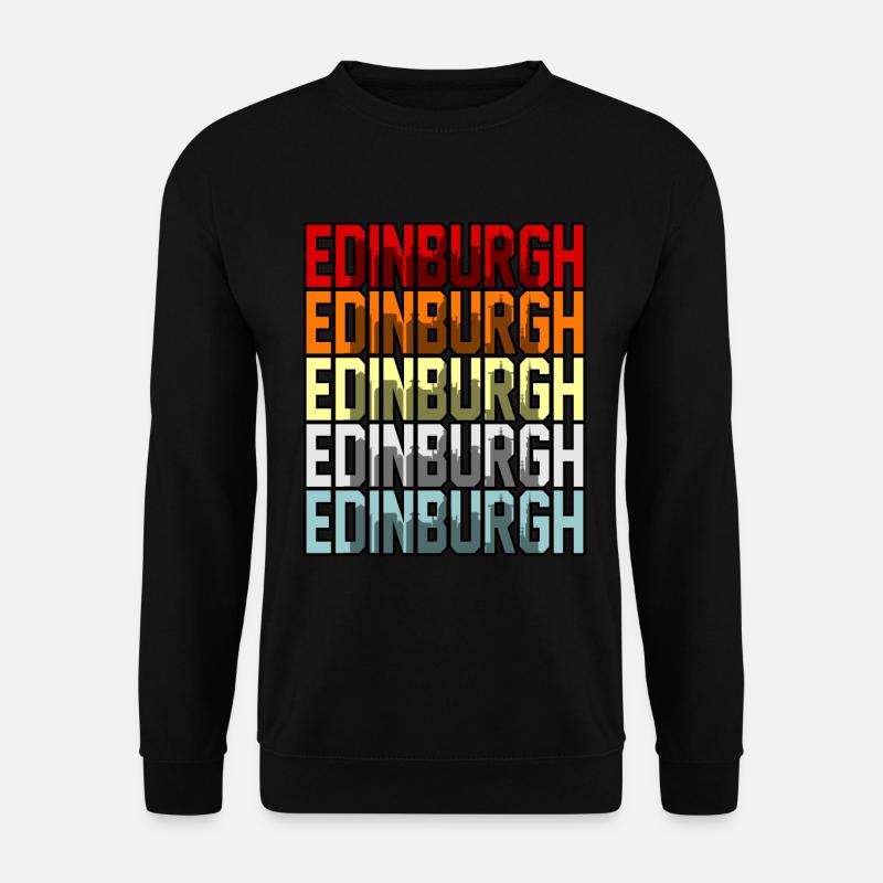Edinburgh Schottisches Abstammungsgeschenk - Unisex Pullover - Schwarz