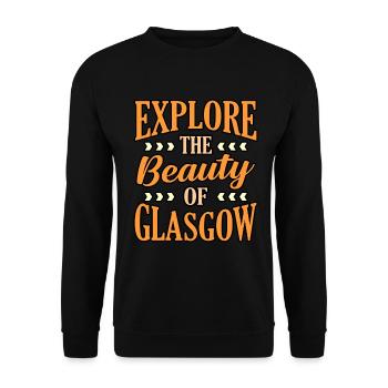 Découvrez le cadeau de Beauty Glasgow - Sweat-shirt Unisexe - noir - Devant - Alina (178cm) & Michal (187cm)