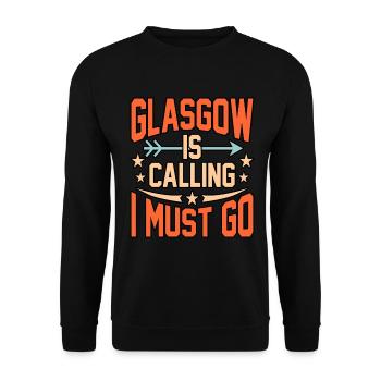Cadeau de voyage à Glasgow - Sweat-shirt Unisexe - noir - Devant - Alina (178cm) & Michal (187cm)