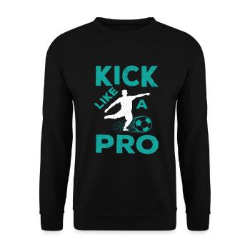 Football Footballers Football players Men's football - Unisex Sweatshirt - black - Front - Alina (178cm) & Michal (187cm)