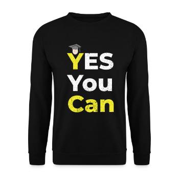 Yes, you can be motivation self-awareness - Unisex Sweatshirt - black - Front - Alina (178cm) & Michal (187cm)