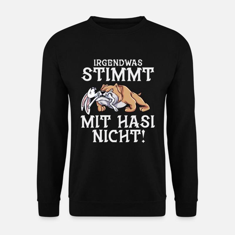 Irgendetwas Stimmt Mit Hasi Nicht - Unisex Pullover - Schwarz