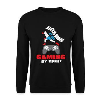 Boxing Boxer Martial Arts Boxing Ring Gamer Gambler - Unisex Sweatshirt - black - Front - Alina (178cm) & Michal (187cm)