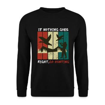 Hunting Hunting Hunter Rifle Shooting Game Hunting - Unisex Sweatshirt - black - Front - Alina (178cm) & Michal (187cm)