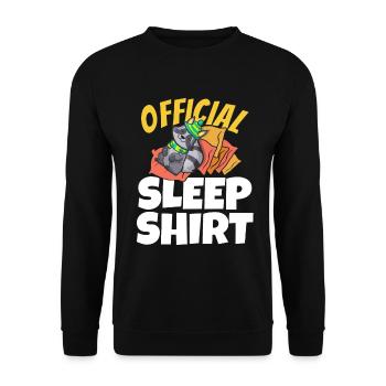 Cadeau de raton laveur Sweet Sleep - Sweat-shirt Unisexe - noir - Devant - Alina (178cm) & Michal (187cm)