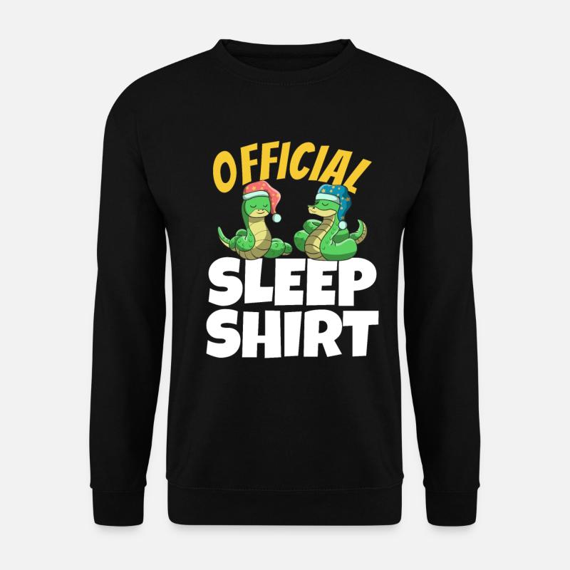Schlafende Schlangen geschenk - Unisex Pullover - Schwarz