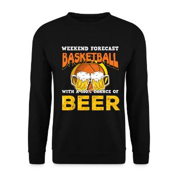 Cadeau de bière de basket-ball - Sweat-shirt Unisexe - noir - Devant - Alina (178cm) & Michal (187cm)