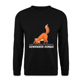 Yoga Fuchs - Unisex Pullover - Schwarz - Vorne - Alina (178cm) & Michal (187cm)