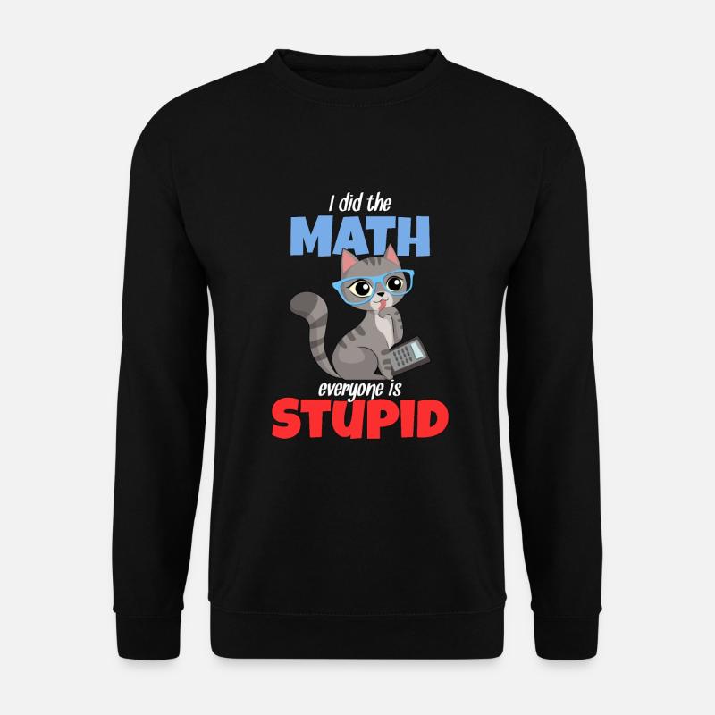 Chat Math - Sweat-shirt Unisexe - noir