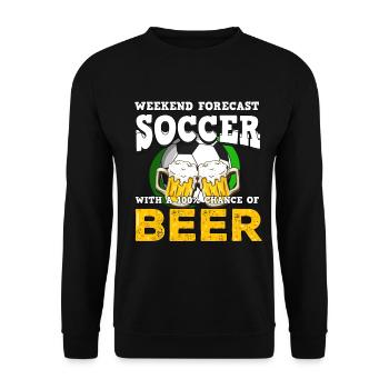 Bière de football - Sweat-shirt Unisexe - noir - Devant - Alina (178cm) & Michal (187cm)