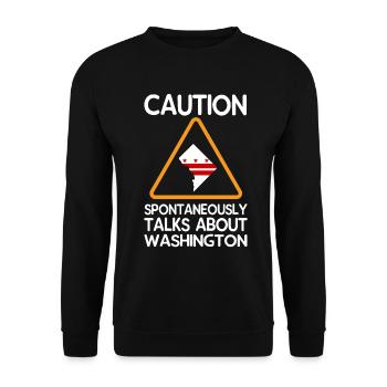 Washington-skyline - Unisex Pullover - Schwarz - Vorne - Alina (178cm) & Michal (187cm)