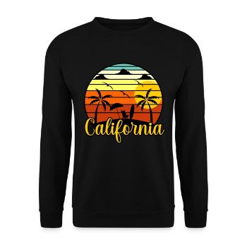 Cadeau au coucher du soleil en Californie - Sweat-shirt Unisexe - noir - Devant - Alina (178cm) & Michal (187cm)