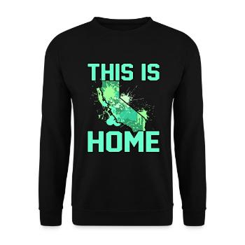 Cadeau à la maison en Californie - Sweat-shirt Unisexe - noir - Devant - Alina (178cm) & Michal (187cm)