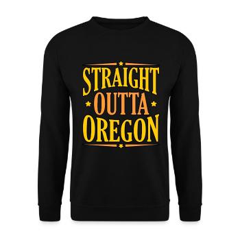 Direkt Aus Oregon Geschenk - Unisex Pullover - Schwarz - Vorne - Alina (178cm) & Michal (187cm)