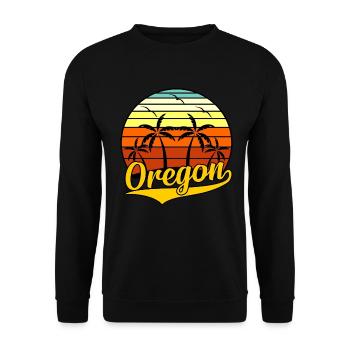 Oregon leben geschenk - Unisex Pullover - Schwarz - Vorne - Alina (178cm) & Michal (187cm)