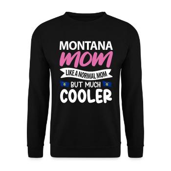 Montana mother gift - Unisex Sweatshirt - black - Front - Alina (178cm) & Michal (187cm)