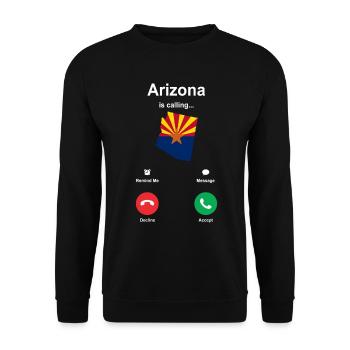Arizona reisendes Geschenk - Unisex Pullover - Schwarz - Vorne - Alina (178cm) & Michal (187cm)