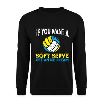 Volleyball Volleyball players Volleyball court - Unisex Sweatshirt - black - Front - Alina (178cm) & Michal (187cm)