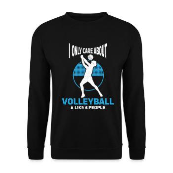 Volleyball Volleyball players Volleyball court - Unisex Sweatshirt - black - Front - Alina (178cm) & Michal (187cm)