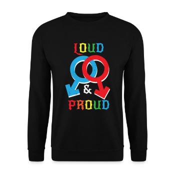 Gay Gay Gay Lesbienne LGBT - Sweat-shirt Unisexe - noir - Devant - Alina (178cm) & Michal (187cm)
