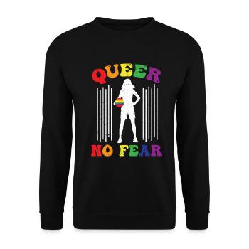 Gay Gay Gay Lesbienne LGBT - Sweat-shirt Unisexe - noir - Devant - Alina (178cm) & Michal (187cm)