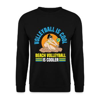 Volleyball Volleyball players Volleyball court - Unisex Sweatshirt - black - Front - Alina (178cm) & Michal (187cm)