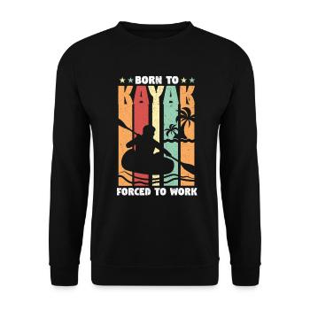 Kayak Boat Canoe Paddle Boat Double Paddle - Unisex Sweatshirt - black - Front - Alina (178cm) & Michal (187cm)