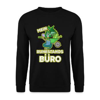Garten Ruhestand Lustig Geschenk - Unisex Pullover - Schwarz - Vorne - Alina (178cm) & Michal (187cm)
