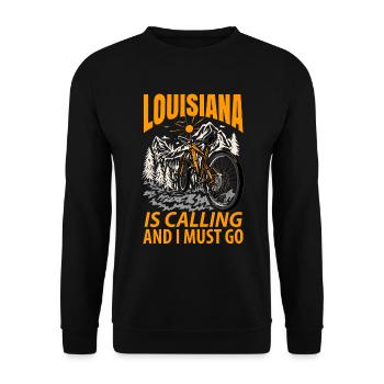 Louisiana adventurous gift - Unisex Sweatshirt - black - Front - Alina (178cm) & Michal (187cm)