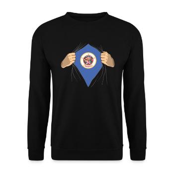 Fier cadeau de résident du Minnesota - Sweat-shirt Unisexe - noir - Devant - Alina (178cm) & Michal (187cm)