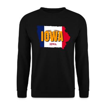 Iowa bewohner geschenk - Unisex Pullover - Schwarz - Vorne - Alina (178cm) & Michal (187cm)