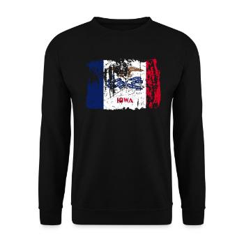 Iowa team geschenk - Unisex Pullover - Schwarz - Vorne - Alina (178cm) & Michal (187cm)
