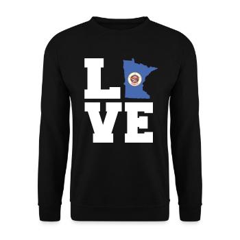Fier cadeau du drapeau du Minnesota - Sweat-shirt Unisexe - noir - Devant - Alina (178cm) & Michal (187cm)