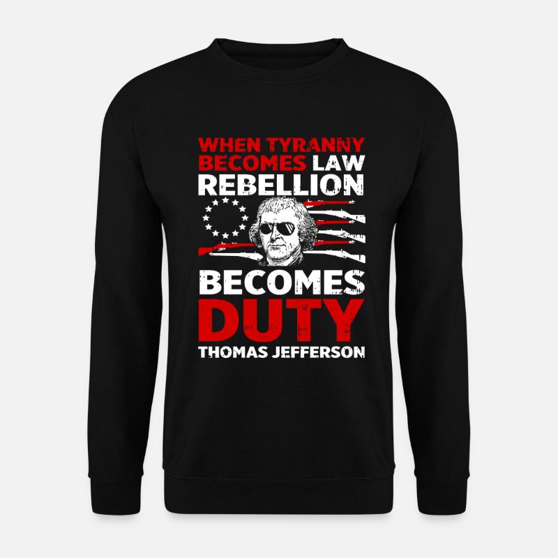 Thomas Jefferson - Unisex Pullover - Schwarz