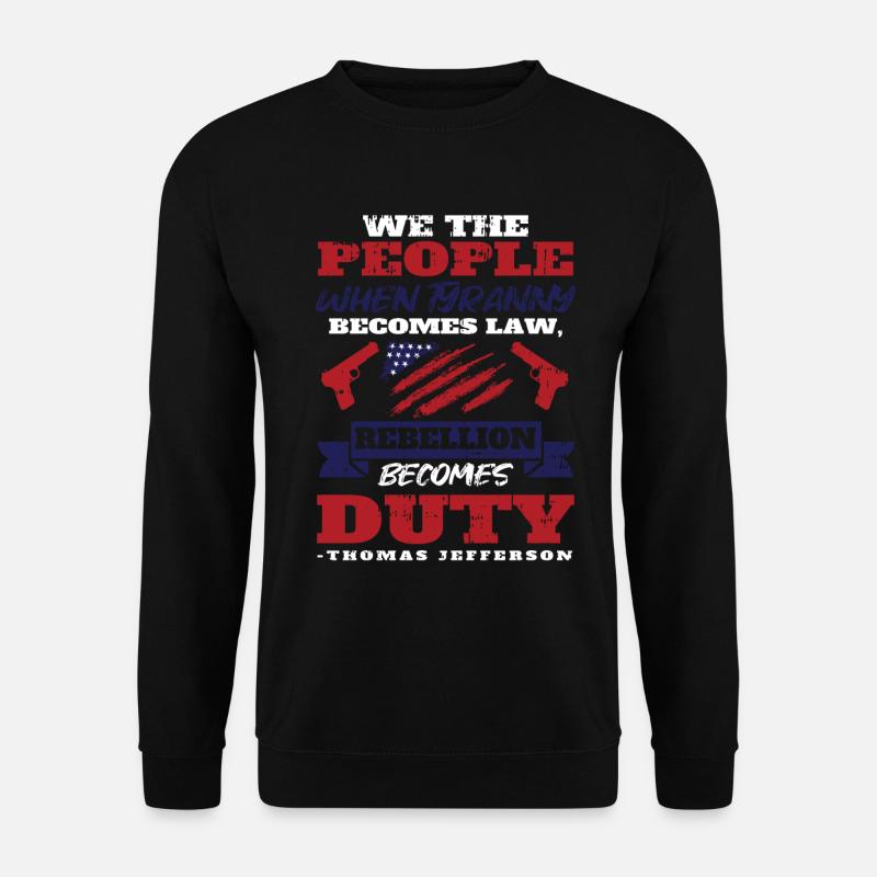 Thomas Jefferson - Unisex Pullover - Schwarz