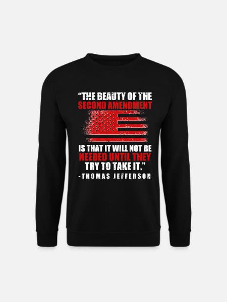 Thomas Jefferson - Unisex Pullover - Schwarz