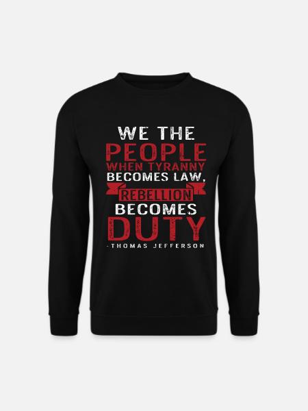 Thomas Jefferson - Unisex Pullover - Schwarz