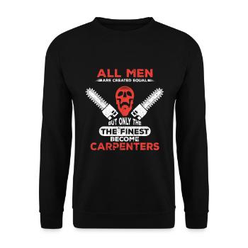 Charpentier Charpentier Charpentier Artisan Compagnon - Sweat-shirt Unisexe - noir - Devant - Alina (178cm) & Michal (187cm)