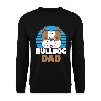 Dog Bulldog Bulldog Dad Owner Dog Owner - Unisex Sweatshirt - black - Front - Alina (178cm) & Michal (187cm)