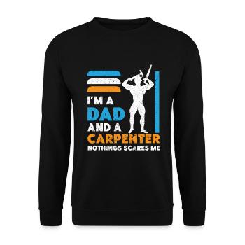 Charpentier Charpentier Charpentier Artisan Compagnon - Sweat-shirt Unisexe - noir - Devant - Alina (178cm) & Michal (187cm)