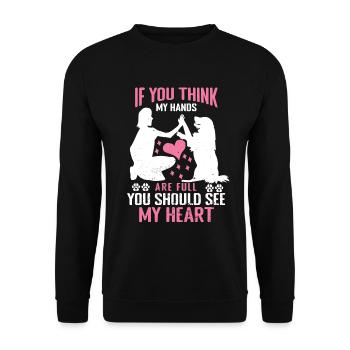Dog Dog Lover Dog Owner Dog Lover - Unisex Sweatshirt - black - Front - Alina (178cm) & Michal (187cm)