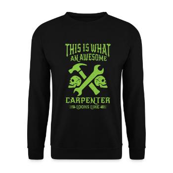 Charpentier Charpentier Charpentier Artisan Compagnon - Sweat-shirt Unisexe - noir - Devant - Alina (178cm) & Michal (187cm)
